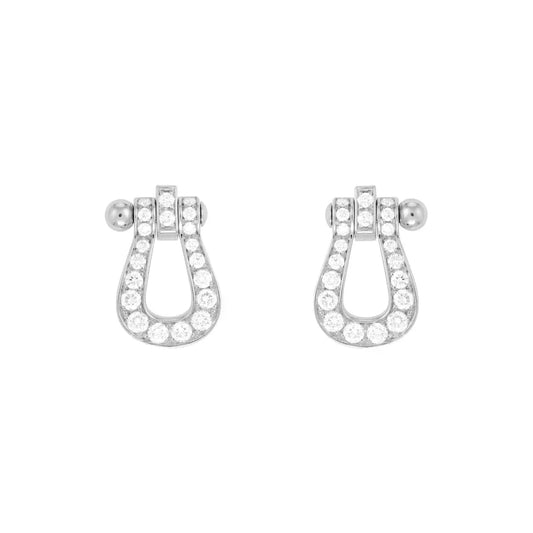 [Luxe Jewelry]FORCE 10 FULL DIAMOND STUD EARRINGS MINI MODEL