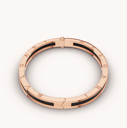 [Luxe Jewelry]ZERO 1 PINK GOLD WITH BLACK CERAMIC BRACELET
