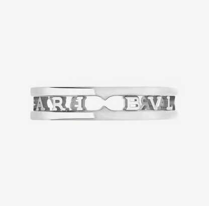 [Luxe Jewelry]ZERO 1 ONE-BAND WITH OPENWORK LOGO SPIRAL RING