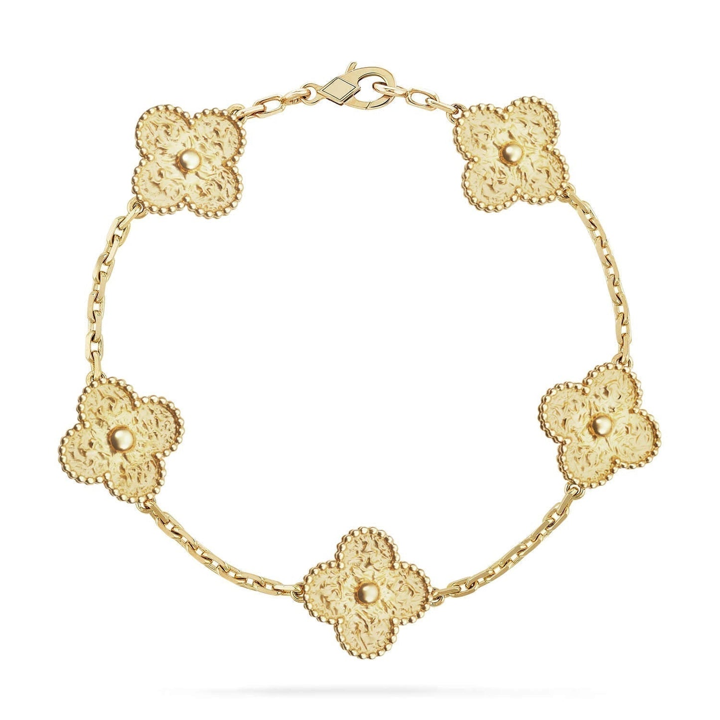 [Luxe Jewelry]CLOVER 5 MOTIFS BRONZING BRACELET