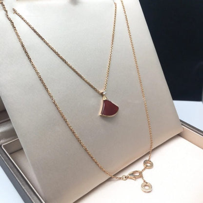 [Luxe Jewelry]DREAM NECKLACE CARNELIAN 1 DIAMOND