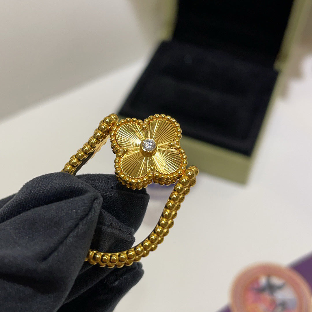 [Luxe Jewelry]CLOVER RIVERSIBLE BLUE AGATE RING