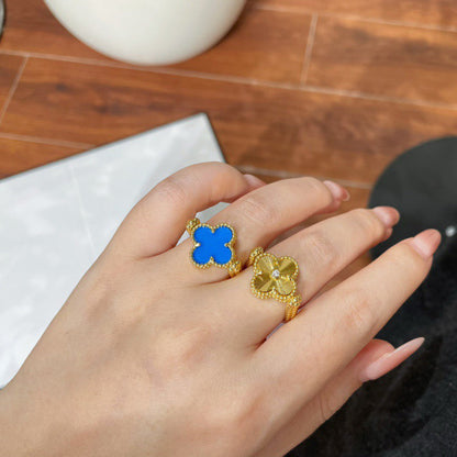 [Luxe Jewelry]CLOVER RIVERSIBLE BLUE AGATE RING