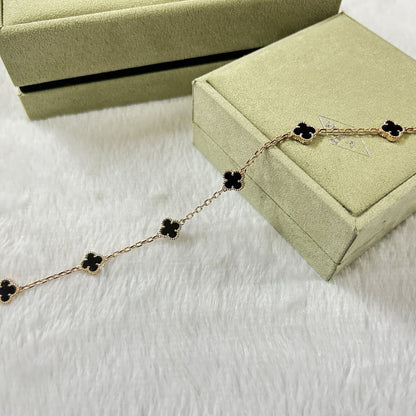 [Luxe Jewelry]CLOVER 6 MOTIF  ONYXS BRACELET