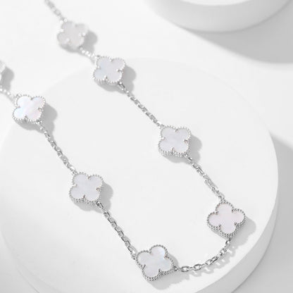 [Luxe Jewelry]CLOVERS THE 10-MOTIFS WHITE MOTHER OF PEARL NECKLACE