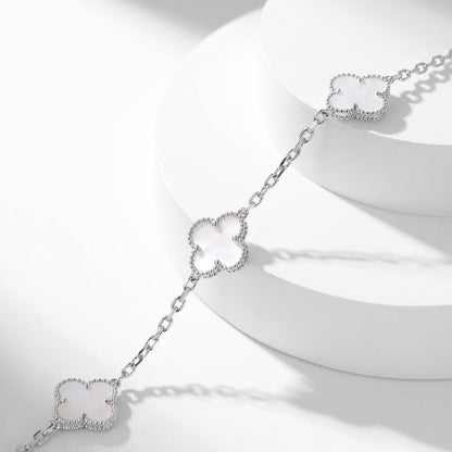 [Luxe Jewelry]CLOVERS THE 10-MOTIFS WHITE MOTHER OF PEARL NECKLACE