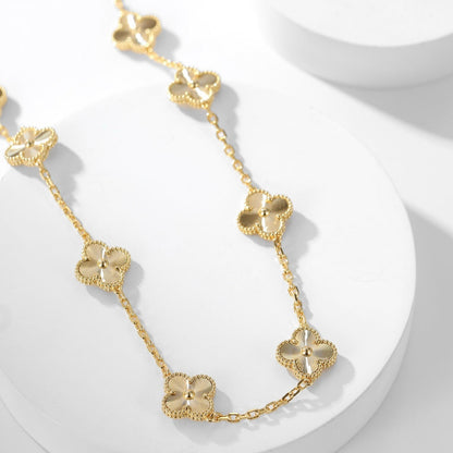 [Luxe Jewelry]CLOVERS THE 10-MOTIFS LASER NECKLACE