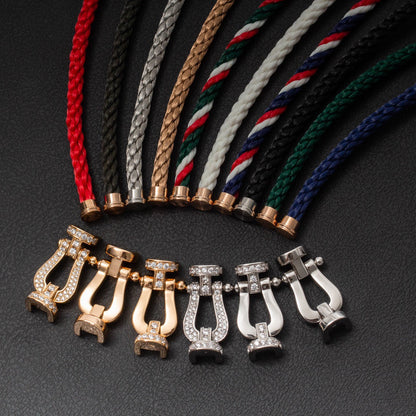 [Luxe Jewelry]FORCE LARGE HORSESHOE FULL DIAMOND BRACELET ROSE GOLD