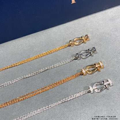 [Luxe Jewelry]FORCE SMALL HORSESHOE  DIAMOND CHAIN ROPE BRACELET