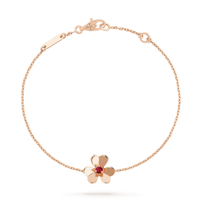 [Luxe Jewelry]FRIVOLE GOLD FLOWER PINK MALACHITE BRACELET