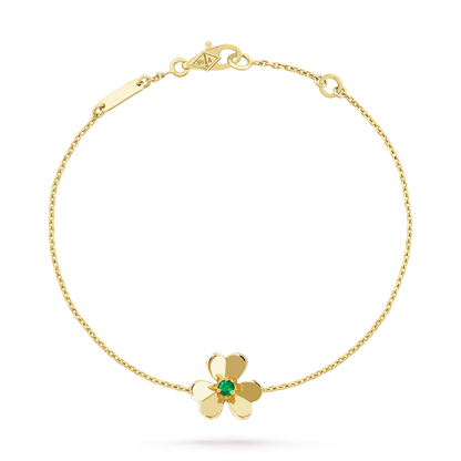 [Luxe Jewelry]FRIVOLE GOLD FLOWER PINK MALACHITE BRACELET