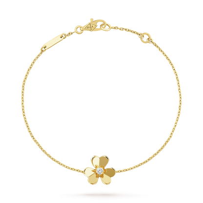 [Luxe Jewelry]FRIVOLE GOLD FLOWER PINK MALACHITE BRACELET