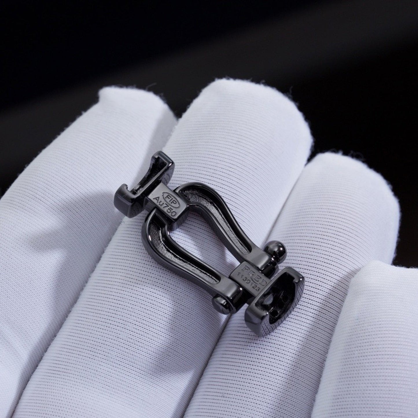 [Luxe Jewelry]FORCE LARGE SERIES HORSESHOE BLACK SAMURAI BRACELET