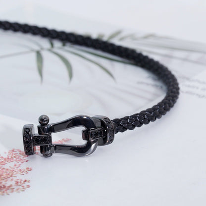 [Luxe Jewelry]FORCE LARGE SERIES HORSESHOE BLACK SAMURAI BRACELET