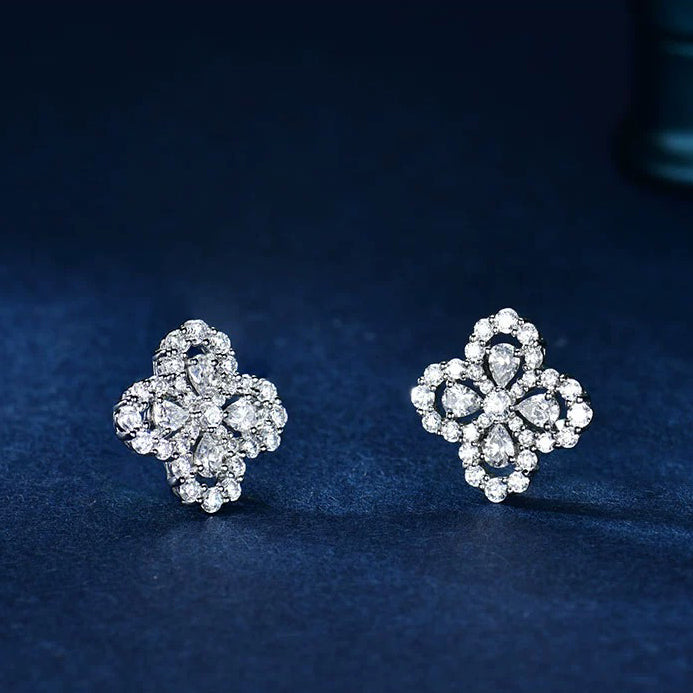 [Luxe Jewelry]LOOP EARRINGS FULL MOTIF DIAMOND 16MM