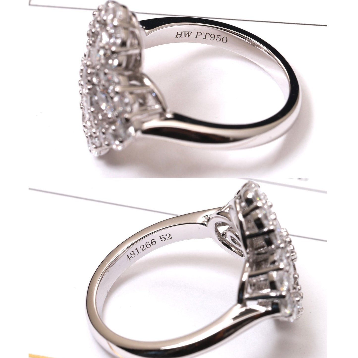 [Luxe Jewelry]LOOP RING FULL MOTIF DIAMOND 16MM SILVE
