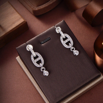 [Luxe Jewelry]HM CHAINE DIAMOND EARRINGS