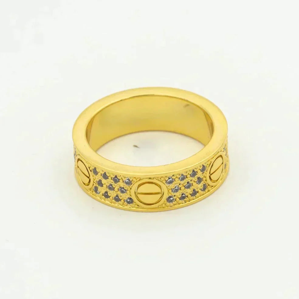 [Luxe Jewelry]LOVE RING 5.5MM DIAMONDS PAVED