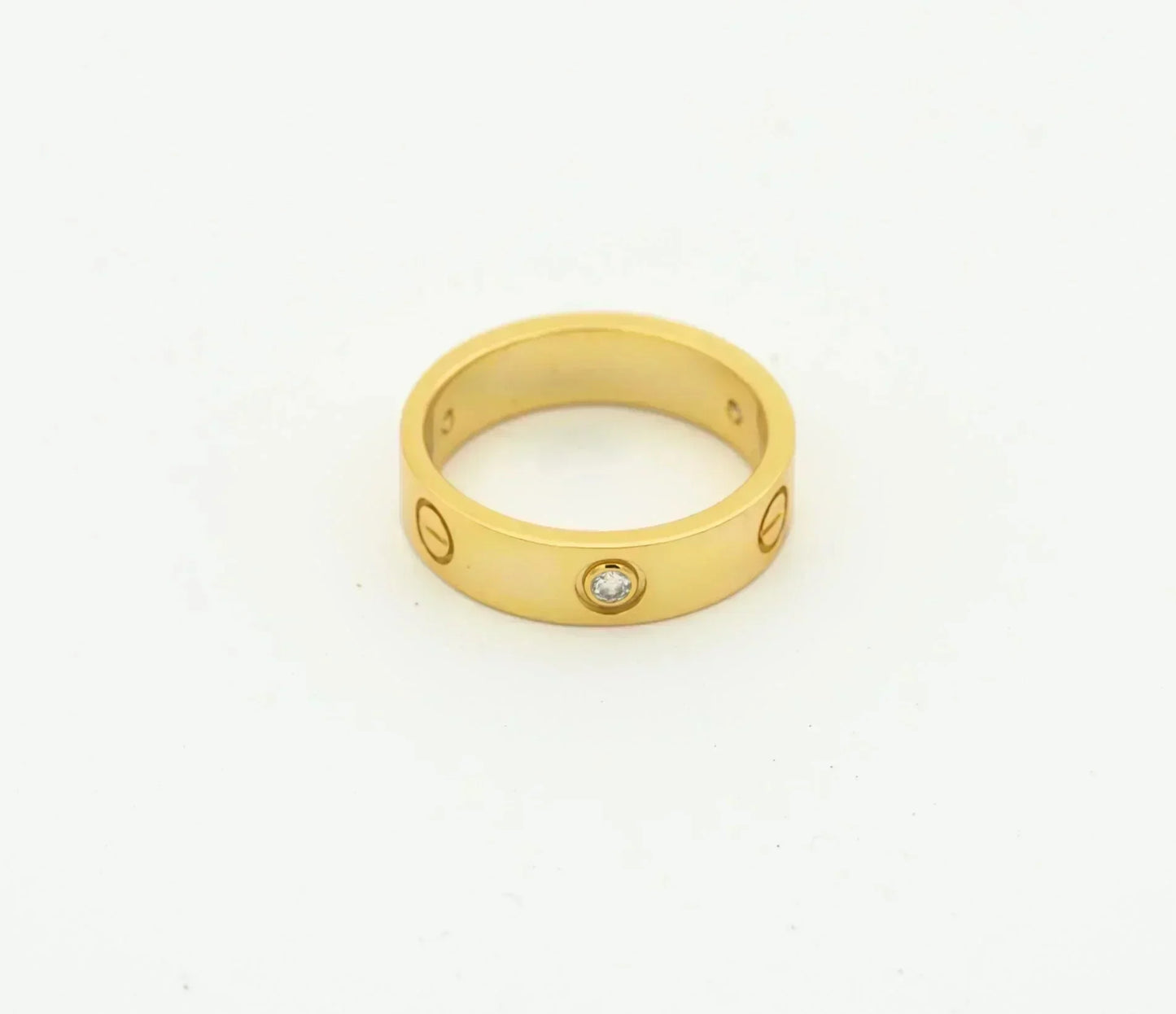 [Luxe Jewelry]LOVE RING 4MM 1 DIAMOND GOLD