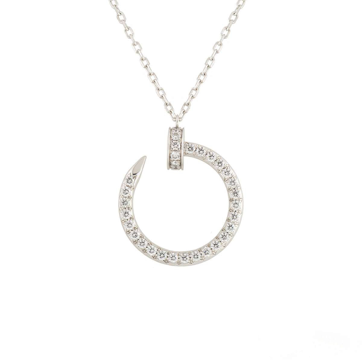 [Luxe Jewelry]JUSTE NECKLACE SILVER DIAMONDS