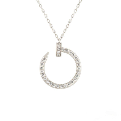 [Luxe Jewelry]JUSTE NECKLACE SILVER DIAMONDS