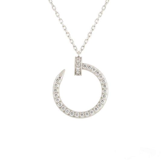[Luxe Jewelry]JUSTE NECKLACE SILVER DIAMONDS