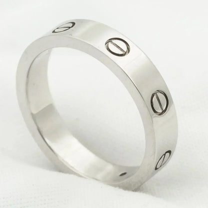 [Luxe Jewelry]LOVE RING 4MM 1 DIAMOND SILVER