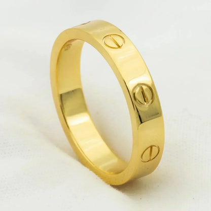 [Luxe Jewelry]LOVE RING 4MM 1 DIAMOND GOLD