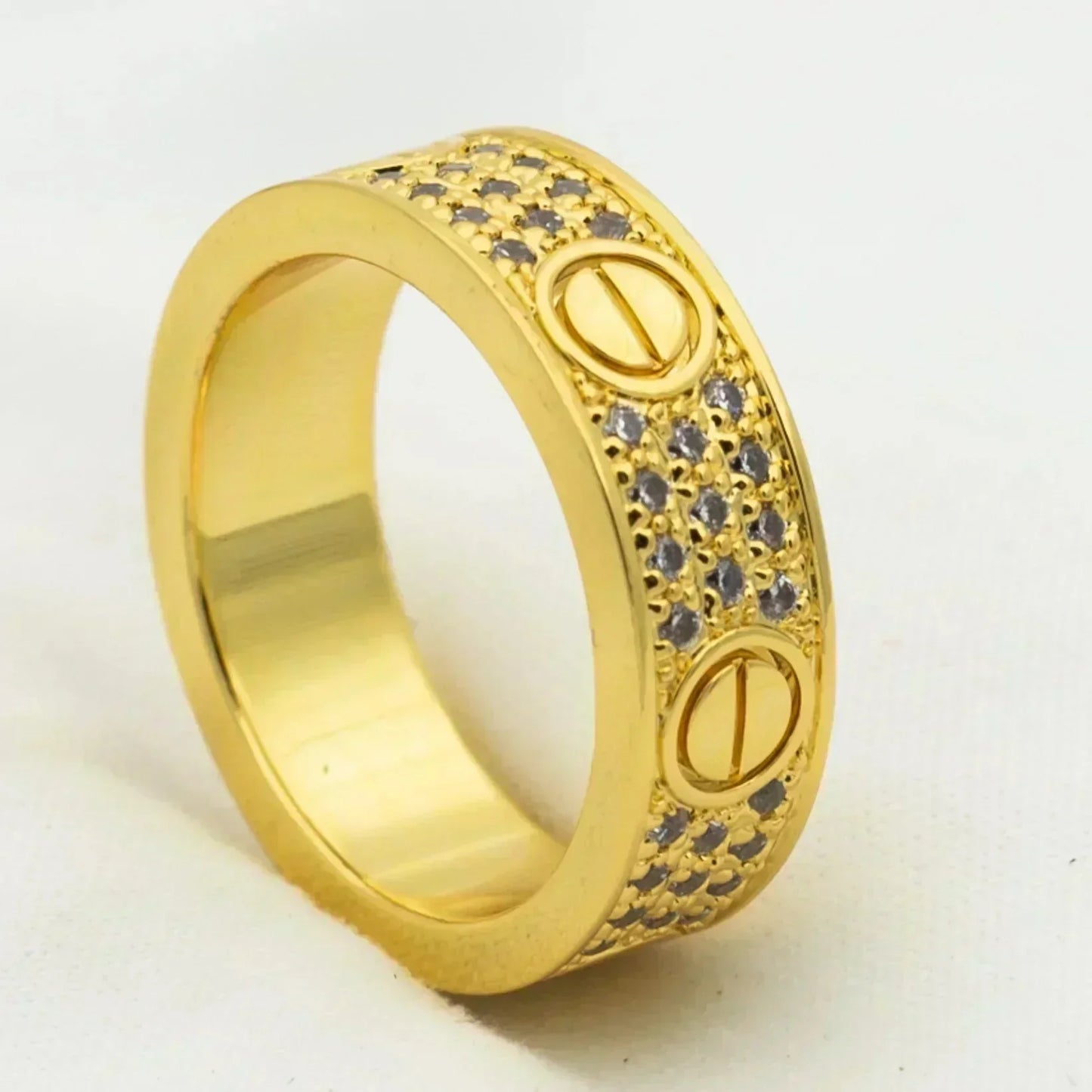 [Luxe Jewelry]LOVE RING 5.5MM DIAMONDS PAVED