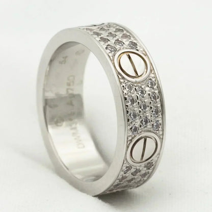 [Luxe Jewelry]LOVE RING 5.5MM DIAMONDS PAVED