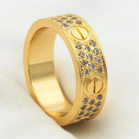 [Luxe Jewelry]LOVE RING 5.5MM DIAMONDS PAVED