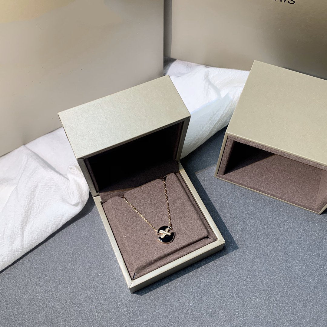 [Luxe Jewelry]JEUX DE PINK GOLD DIAMOND NECKLACE
