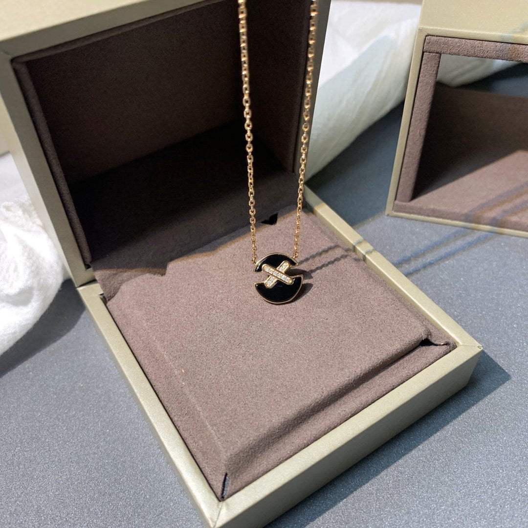 [Luxe Jewelry]JEUX DE PINK GOLD DIAMOND NECKLACE