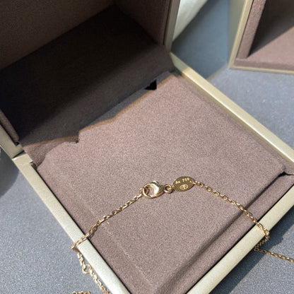 [Luxe Jewelry]JEUX DE PINK GOLD DIAMOND NECKLACE