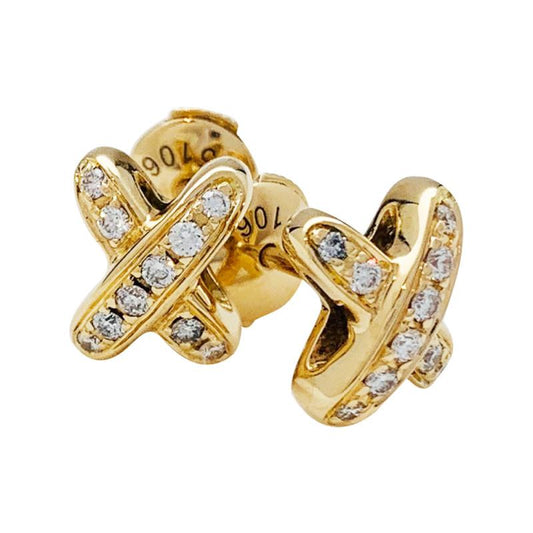 [Luxe Jewelry]JEUX DE GOLD DIAMOND EARRINGS