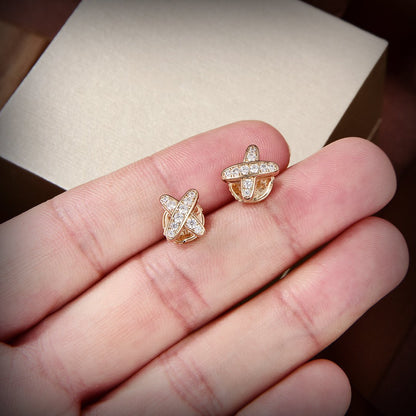 [Luxe Jewelry]JEUX DE GOLD DIAMOND EARRINGS