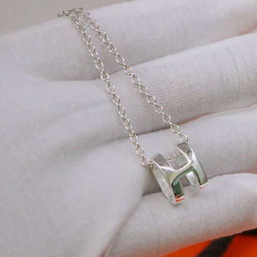 [Luxe Jewelry]HM NECKLACE H LETTER OVAL SERIES
