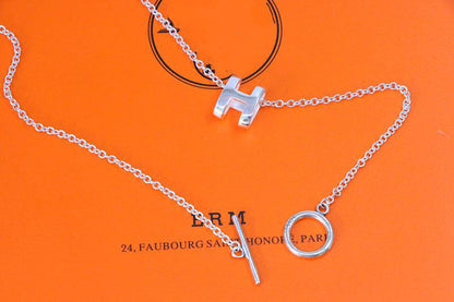 [Luxe Jewelry]HM NECKLACE H LETTER OVAL SERIES