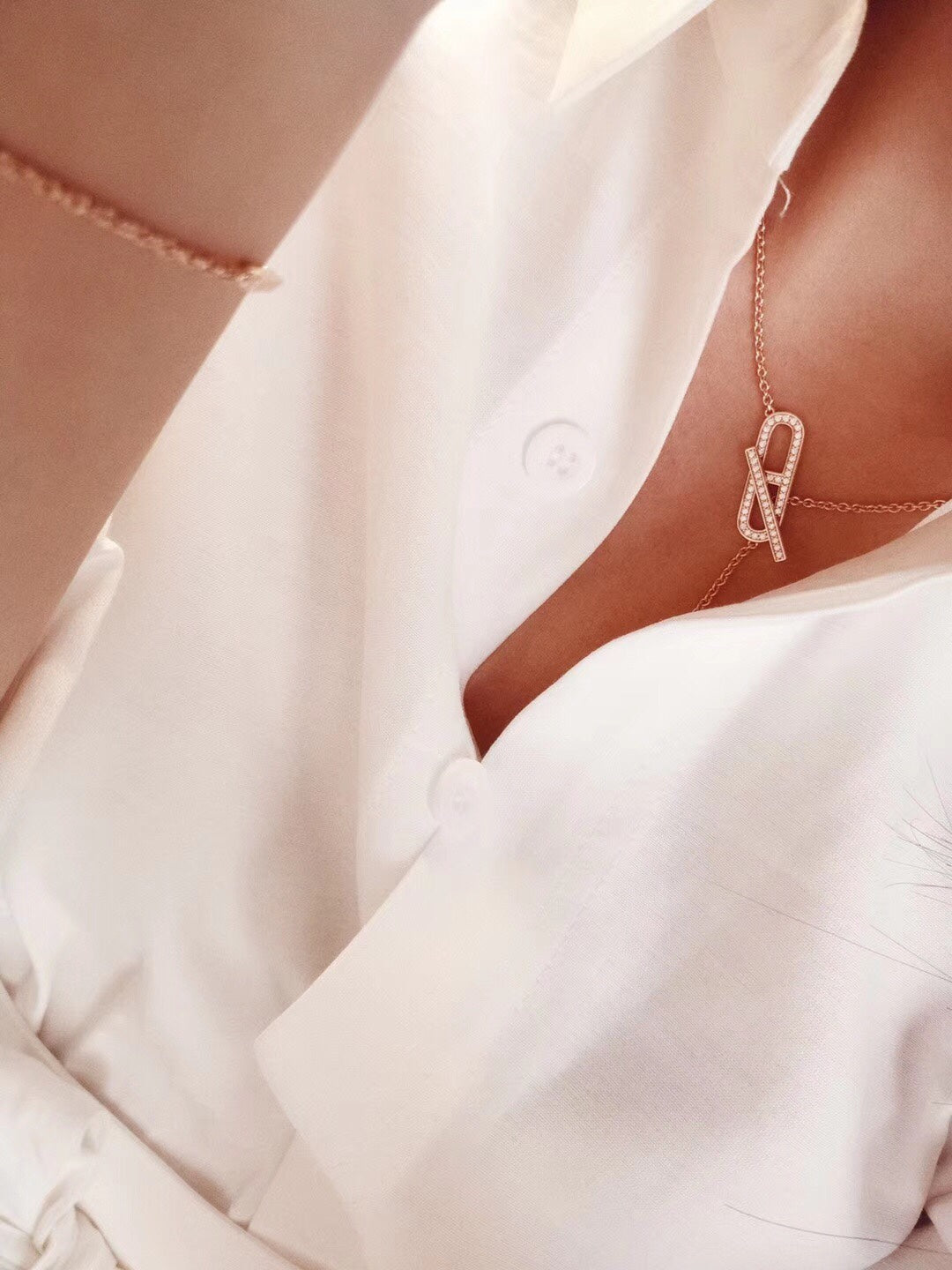 [Luxe Jewelry]HM FIRE PIG NOSE NECKLACE TRENDY STREET
