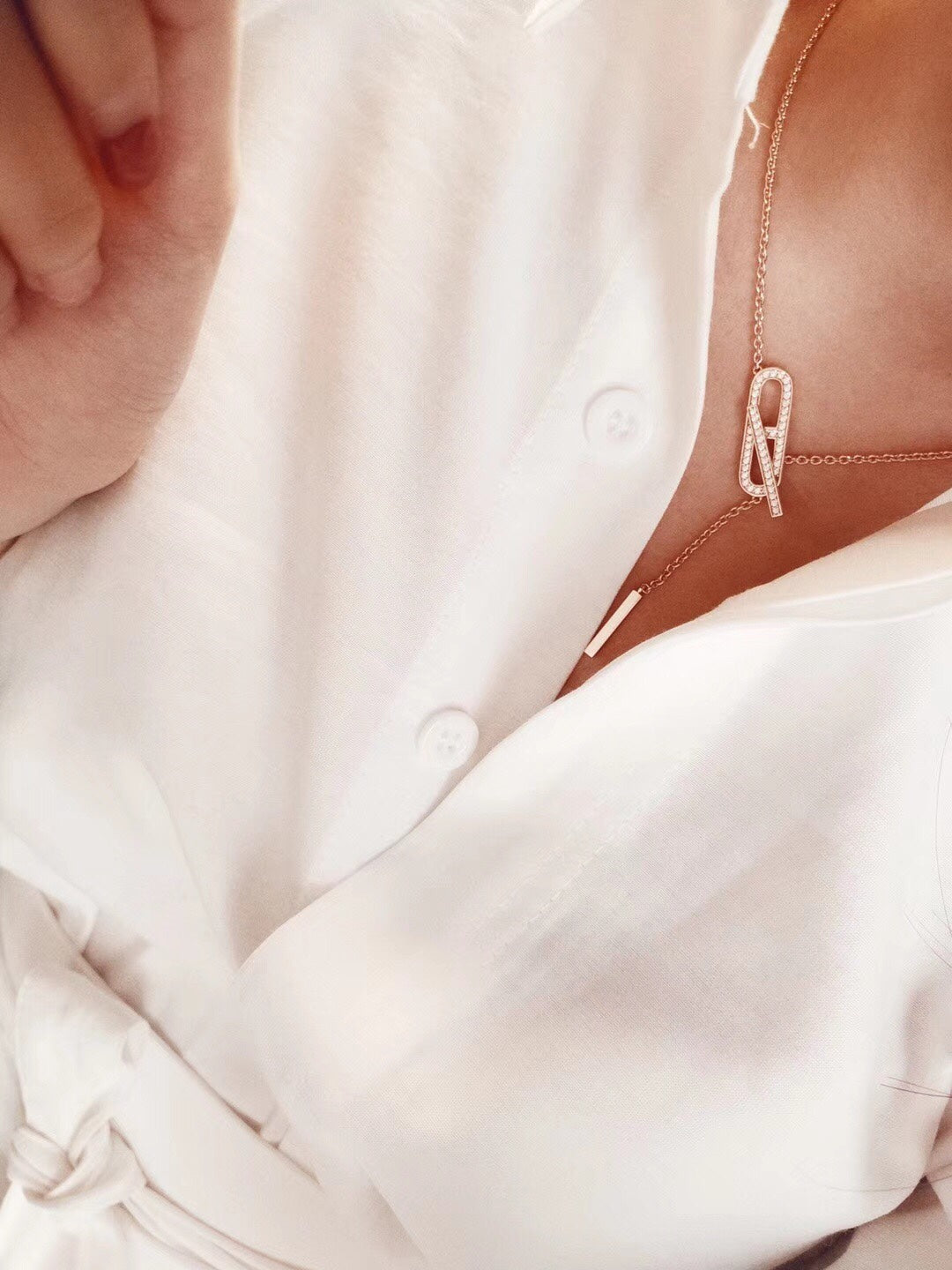 [Luxe Jewelry]HM FIRE PIG NOSE NECKLACE TRENDY STREET