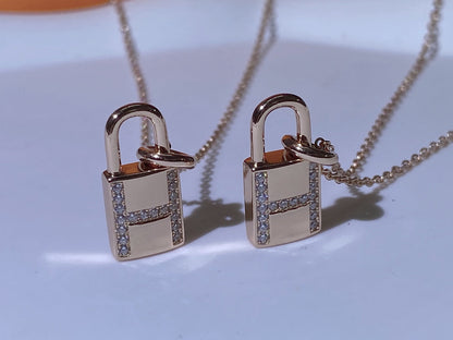 [Luxe Jewelry]HM ADVANCED NICHE LOCK HEAD NECKLACE DIAMONDS