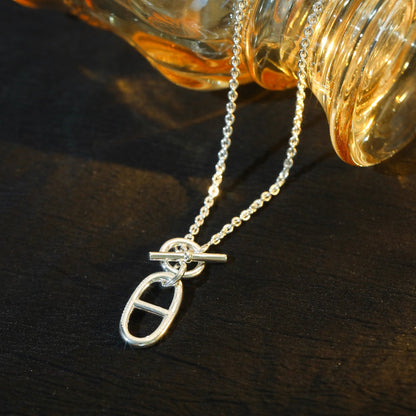 [Luxe Jewelry]HM CHAINE D'ANCRE PENDANT NECKLACE STERLING SILVER