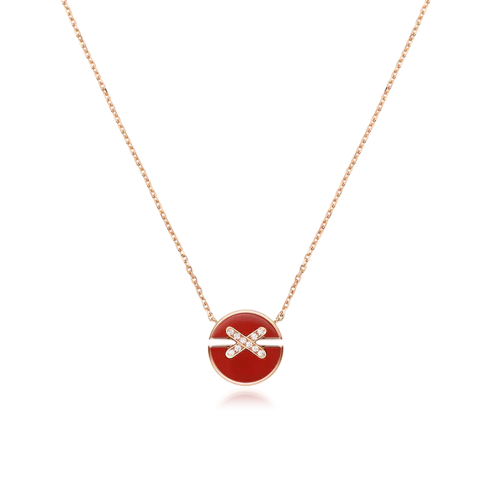 [Luxe Jewelry]JEUX DE ROSE GOLD DIAMOND NECKLACE