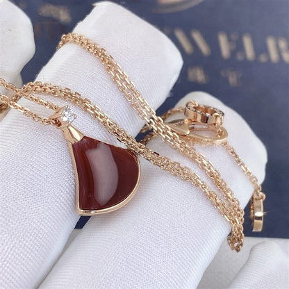 [Luxe Jewelry]DREAM NECKLACE CARNELIAN 1 DIAMOND