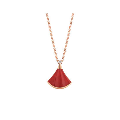 [Luxe Jewelry]DREAM NECKLACE CARNELIAN 1 DIAMOND