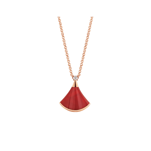 [Luxe Jewelry]DREAM NECKLACE CARNELIAN 1 DIAMOND