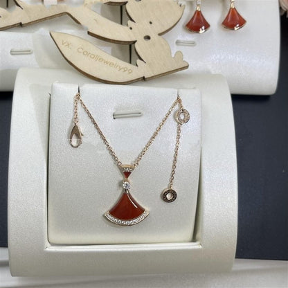 [Luxe Jewelry]DREAM NECKLACE CARNELIAN DIAMOND