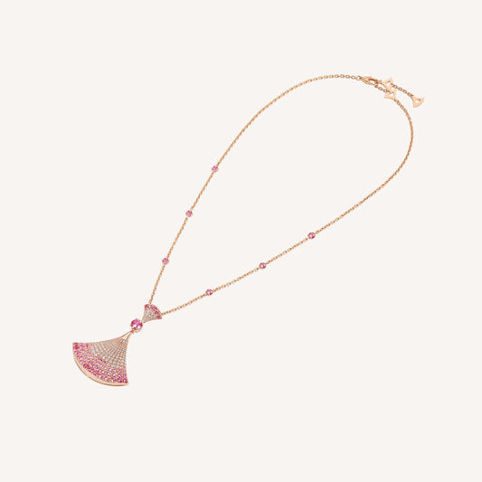 [Luxe Jewelry]DREAM NECKLACK DIAMOND PINK GOLD