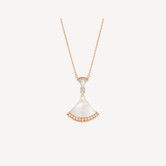[Luxe Jewelry]DREAM NECKLACE MOP PINK GOLD DIAMOND