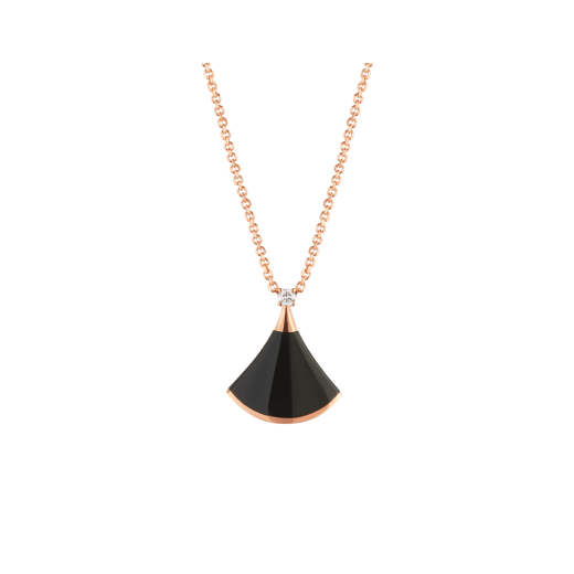 [Luxe Jewelry]DREAM NECKLACE ONYX 1 DIAMOND